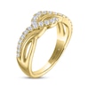 Thumbnail Image 2 of THE LEO Diamond Wave Anniversary Ring 1/3 ct tw 14K Yellow Gold