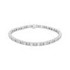 Thumbnail Image 1 of Baguette & Round-Cut Diamond Link Bracelet 2 ct tw 10K White Gold 7&quot;