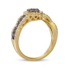 Thumbnail Image 3 of Le Vian Chocolate Waterfall Diamond Oval Halo Ring 7/8 ct tw 14K Honey Gold