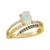 Thumbnail Image 0 of Le Vian Good Karma Oval-Cut Opal Coil Ring 1/10 ct tw Diamonds 14K Honey Gold