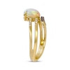 Thumbnail Image 1 of Le Vian Good Karma Oval-Cut Opal Coil Ring 1/10 ct tw Diamonds 14K Honey Gold