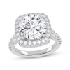 Thumbnail Image 1 of Now + Forever Lab-Grown Diamonds Round-Cut Cushion Halo Engagement Ring 5 ct tw 14K White Gold