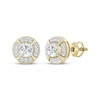 Thumbnail Image 1 of Lab-Grown Diamonds by KAY Men's Halo Stud Earrings 1 ct tw 10K Yellow Gold