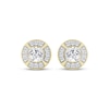 Thumbnail Image 2 of Lab-Grown Diamonds by KAY Men's Halo Stud Earrings 1 ct tw 10K Yellow Gold