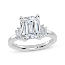 Now + Forever Lab-Grown Diamonds Emerald-Cut Engagement Ring 2-1/3 ct tw 14K White Gold