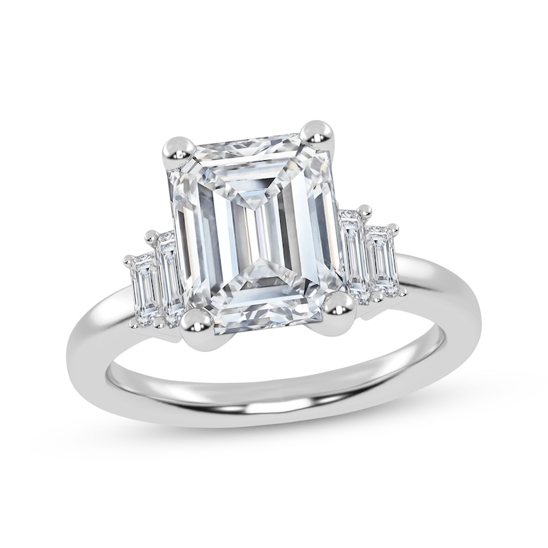 Main Image 1 of Lab-Grown Diamonds by KAY Emerald-Cut Engagement Ring 2-1/3 ct tw 14K White Gold