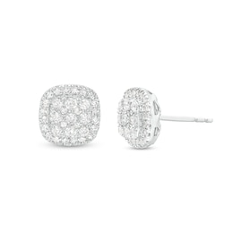 Previously Owned Diamond Stud Earrings 1/2 ct tw Round-Cut 10K White Gold