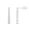 Thumbnail Image 1 of Previously Owned Diamond Drop Earrings 1-5/8 ct tw Round-cut 14K White Gold