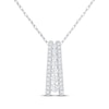 Thumbnail Image 1 of Previously Owned Diamond Ladder Necklace 1/2 ct tw 10K White Gold 18&quot;