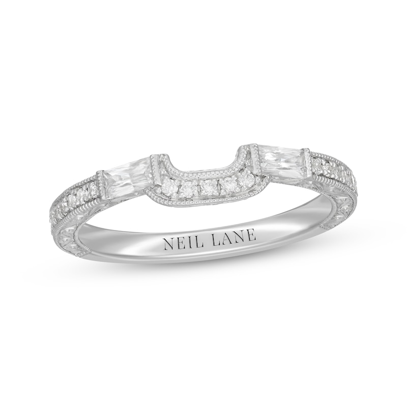 Main Image 1 of Previously Owned Neil Lane Baguette and Round-Cut Diamond Wedding Band 1/3 ct tw 14K White Gold