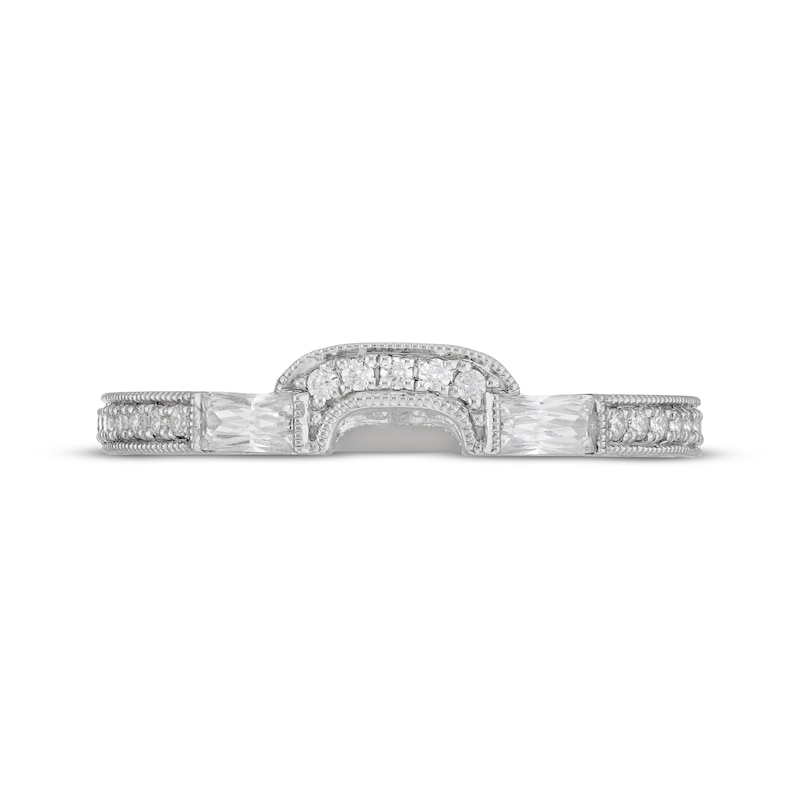 Main Image 3 of Previously Owned Neil Lane Baguette and Round-Cut Diamond Wedding Band 1/3 ct tw 14K White Gold