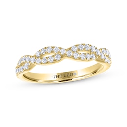 Previously Owned THE LEO Diamond Round-Cut Twist Wedding Band 3/8 ct tw 14K Yellow Gold