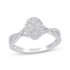 Thumbnail Image 1 of Previously Owned Multi-Diamond Center Oval Ring 1/2 ct tw 10K White Gold