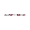 Thumbnail Image 3 of Previously Owned Neil Lane Pink Tourmaline & Diamond Anniversary Ring 1/6 ct tw 14K White Gold