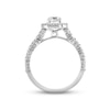 Thumbnail Image 3 of Previously Owned Diamond Halo Engagement Ring 1 ct tw Round-cut 14K White Gold