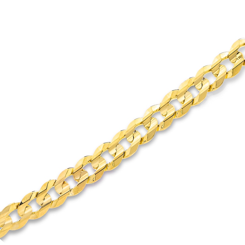 Main Image 1 of Previously Owned Cuban Curb Chain Bracelet 10K Yellow Gold 9&quot;