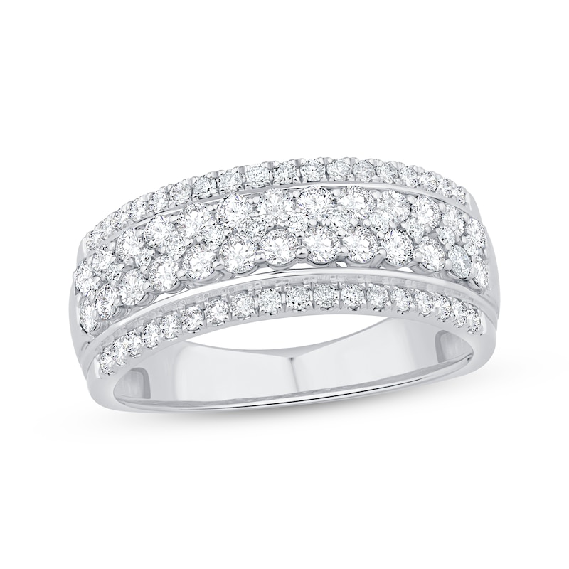 Main Image 1 of Previously Owned Multi-Row Diamond Anniversary Band 1 ct tw 10K White Gold