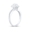 Thumbnail Image 2 of Previously Owned Emerald-Cut Diamond Double Halo Engagement Ring 1/2 ct tw 14K White Gold