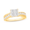 Thumbnail Image 1 of Previously Owned Princess-Cut Quad Diamond Engagement Ring 1-1/2 ct tw 14K Yellow Gold