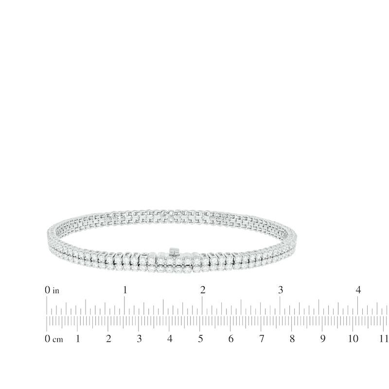 Main Image 3 of Previously Owned Diamond Double-Row Endless Bracelet 2 ct tw 10K White Gold 7&quot;