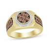 Thumbnail Image 1 of Previously Owned Men's Brown & White Diamond Ring 1 ct tw 10K Yellow Gold