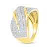 Thumbnail Image 2 of Previously Owned Diamond Multi-Row Crossover Ring 1 ct tw 10K Yellow Gold