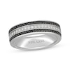 Thumbnail Image 1 of Previously Owned Neil Lane Men’s Black & White Diamond Wedding Band 1/2 ct tw 14K White Gold