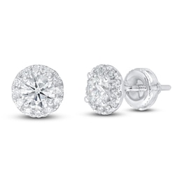 Previously Owned KAY Lab-Grown Diamonds Stud Earrings 1 ct tw 14K White Gold (F/SI2)