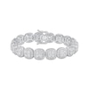 Thumbnail Image 1 of Previously Owned Lab-Grown Diamonds by KAY Cushion Link Bracelet 10 ct tw 10K White Gold 7.25&quot;