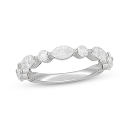 Previously Owned Neil Lane Artistry Marquise & Round-Cut Lab-Grown Diamond Anniversary Band 1-1/2 ct tw 14K White Gold