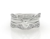 Thumbnail Image 1 of Previously Owned Heart-Shaped Diamond Bridal Set 1-1/8 ct tw 14K White Gold Size 6.75