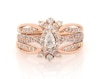 Thumbnail Image 1 of Previously Owned Pear-Shaped Diamond Bridal Set 7/8 ct tw 14K Rose Gold Size 6.75