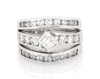 Thumbnail Image 1 of Previously Owned Princess-Cut Diamond Bridal Set 1-3/4 ct tw 14K White Gold Size 6.75