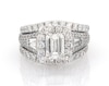 Thumbnail Image 1 of Previously Owned Neil Lane Emerald-Cut Diamond Halo Bridal Set 2-1/2 ct tw 14K White Gold Size 4.75