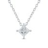 Thumbnail Image 1 of Previously Owned KAY Lab-Grown Diamonds Princess-Cut Solitaire Necklace 1/2 ct tw 14K White Gold 19&quot; (F/SI2)