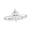 Thumbnail Image 1 of Previously Owned Now + Forever Lab-Grown Diamonds Marquise-Cut Solitaire Engagement Ring 1 ct tw 14K White Gold (F/SI2)