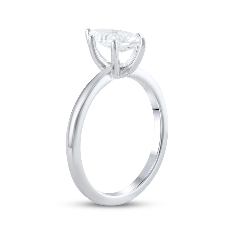 Main Image 2 of Previously Owned Now + Forever Lab-Grown Diamonds Marquise-Cut Solitaire Engagement Ring 1 ct tw 14K White Gold (F/SI2)