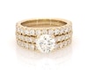 Thumbnail Image 1 of Previously Owned Round-Cut Lab-Grown Diamond Bridal Set 2-1/8 ct tw 14K Yellow Gold Size 5.25