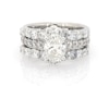 Thumbnail Image 1 of Previously Owned Oval-Cut Diamond Hidden Halo Bridal Set 2-1/4 ct tw 14K White Gold Size 4.25