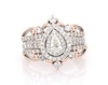 Thumbnail Image 1 of Previously Owned Pear-Shaped Diamond Double Halo Bridal Set 7/8 ct tw 14K Two-Tone Gold Size 6