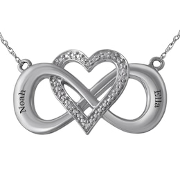 Couple's Infinity Heart Necklace