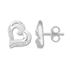 Thumbnail Image 1 of Diamond Heart Earrings Sterling Silver