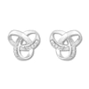 Thumbnail Image 2 of Diamond Knot Earrings Sterling Silver