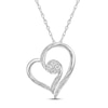 Thumbnail Image 0 of Diamond Heart Necklace 1/10 ct tw Round-cut Sterling Silver 18"