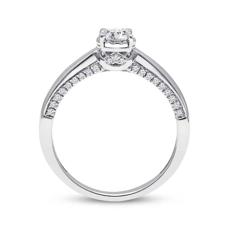 Diamond Engagement Ring 1/2 ct tw 10K White Gold (J/I3)