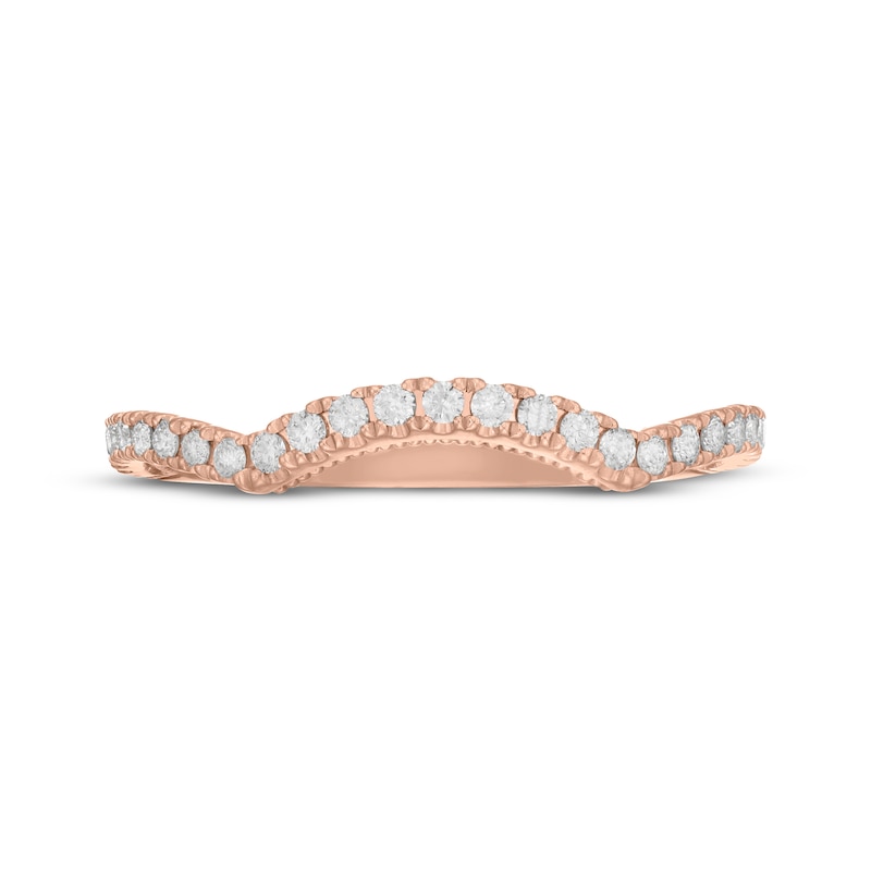 Main Image 9 of Neil Lane Artistry Lab-Grown Diamond Contour Wedding Band 1/4 ct tw 14K Rose Gold