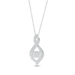 Lab-Created Diamonds by KAY Infinity Necklace 1/2 ct tw 10K White Gold 18&quot;