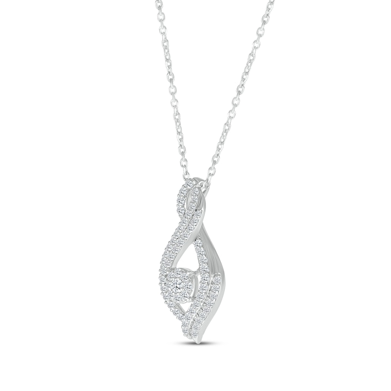 Main Image 2 of Lab-Grown Diamonds by KAY Infinity Necklace 1/2 ct tw 10K White Gold 18&quot;