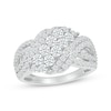 Thumbnail Image 1 of Lab-Grown Diamonds by KAY Crossover Swirl Fashion Ring 1-1/2 ct tw 10K White Gold