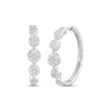 Thumbnail Image 1 of Multi-Diamond Hoop Earrings 1/2 ct tw 10K White Gold